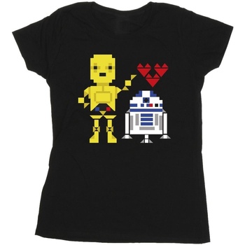 textil Mujer Camisetas manga larga Disney Heart Robot Negro