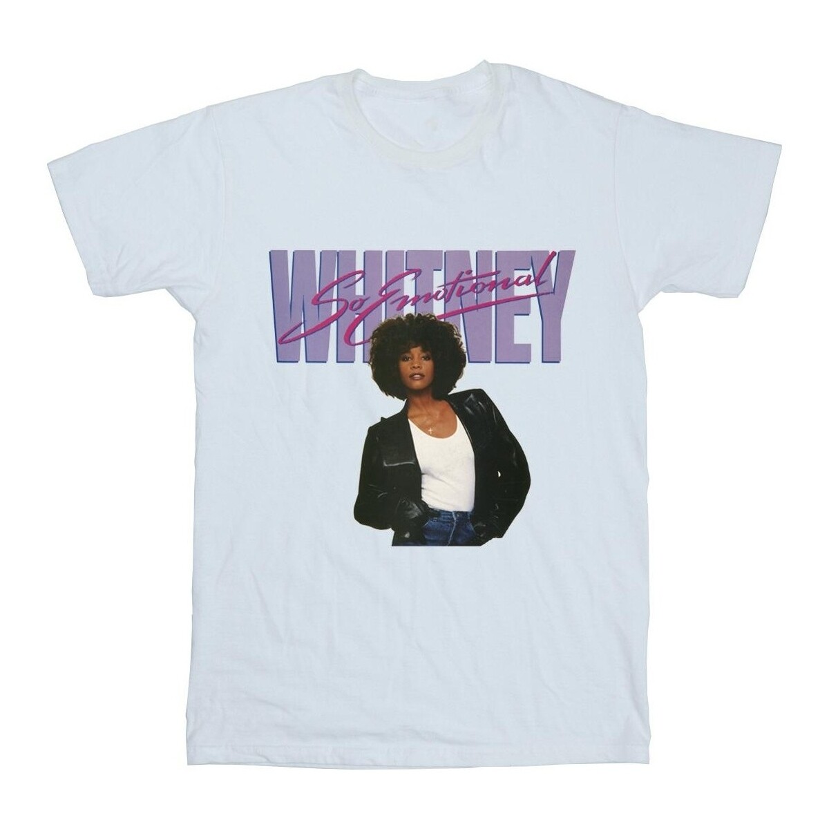 textil Niña Camisetas manga larga Whitney Houston So Emotional Album Cover Blanco