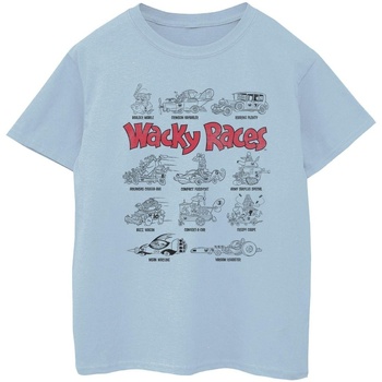 textil Niña Camisetas manga larga Wacky Races Car Lineup Azul