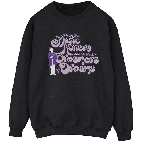 textil Mujer Sudaderas Willy Wonka Dreamers Text Negro