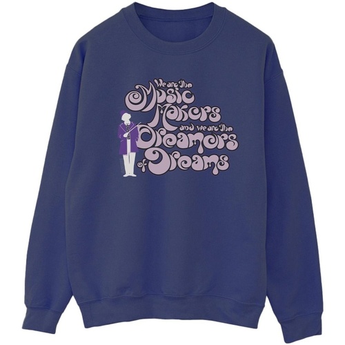 textil Mujer Sudaderas Willy Wonka Dreamers Text Azul