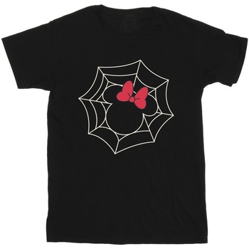 textil Hombre Camisetas manga larga Disney Minnie Mouse Spider Web Negro