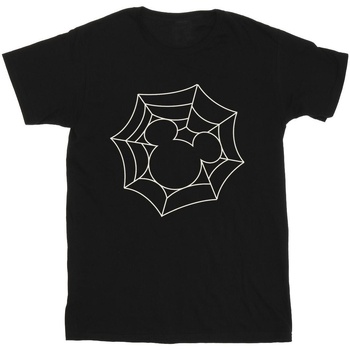 textil Hombre Camisetas manga larga Disney Mickey Mouse Spider Web Negro