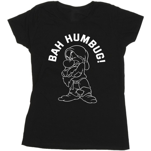 textil Mujer Camisetas manga larga Disney Snow White Grumpy Humbug Negro