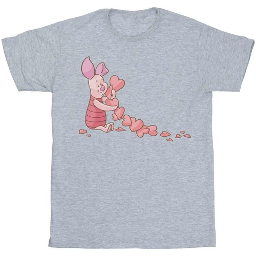 textil Niña Camisetas manga larga Disney Winnie The Pooh Piglet Chain Of Hearts Gris