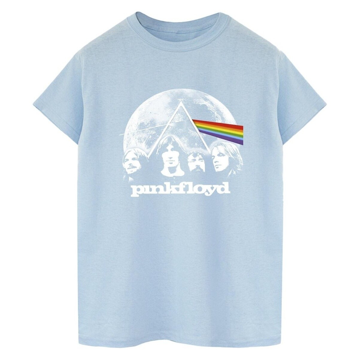 textil Mujer Camisetas manga larga Pink Floyd Moon Prism Blue Azul