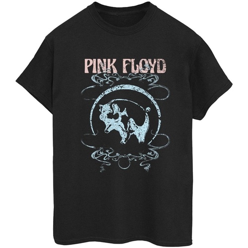 textil Mujer Camisetas manga larga Pink Floyd Pig Swirls Negro