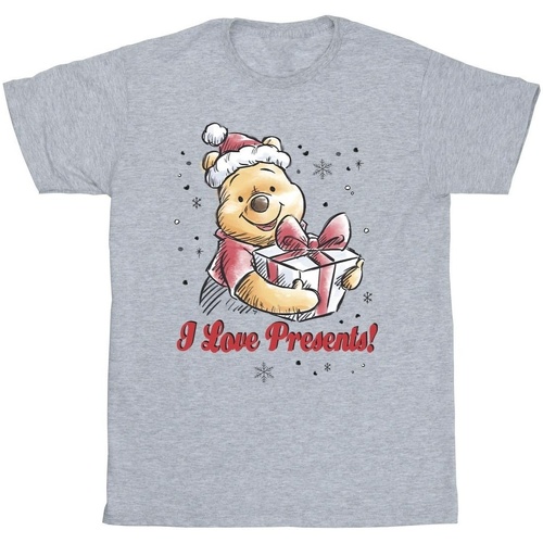textil Niña Camisetas manga larga Disney Winnie The Pooh Love Presents Gris