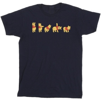 textil Niña Camisetas manga larga Disney Winnie The Pooh Stretching Azul