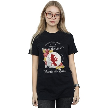textil Mujer Camisetas manga larga Disney Beauty And The Beast Girl in The Castle Negro