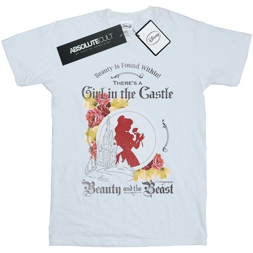 textil Mujer Camisetas manga larga Disney Beauty And The Beast Girl in The Castle Blanco