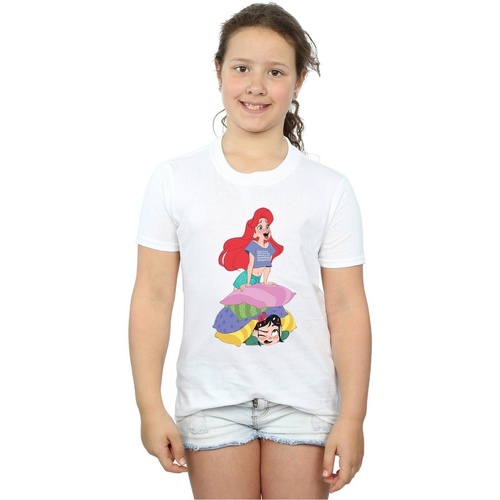 textil Niña Camisetas manga larga Disney Wreck It Ralph Ariel And Vanellope Blanco