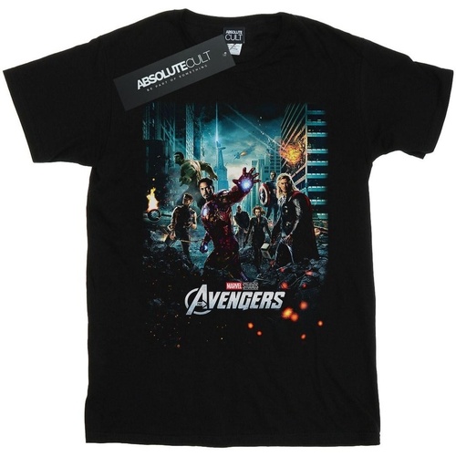textil Hombre Camisetas manga larga Marvel Studios The Avengers Poster Negro