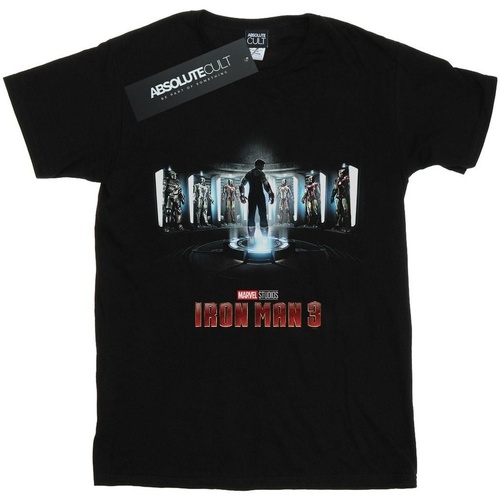 textil Hombre Camisetas manga larga Marvel Studios Iron Man 3 Poster Negro