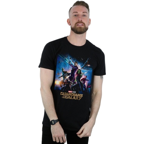 textil Hombre Camisetas manga larga Marvel Studios Guardians Of The Galaxy Poster Negro