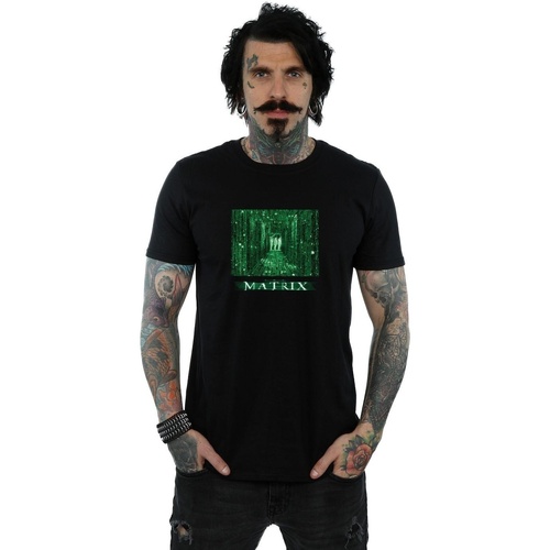 textil Hombre Camisetas manga larga The Matrix Digital Cube Negro
