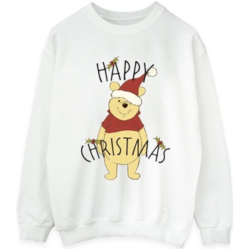 textil Mujer Sudaderas Disney Winnie The Pooh Happy Christmas Holly Blanco