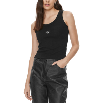 textil Mujer Camisetas sin mangas Calvin Klein Jeans J20J222566 Negro