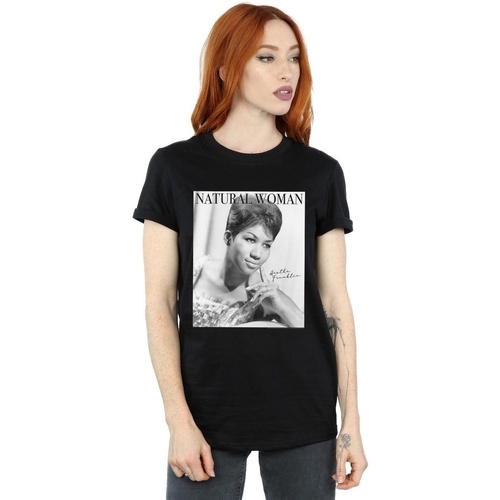 textil Mujer Camisetas manga larga Aretha Franklin Natural Woman Negro