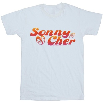 textil Mujer Camisetas manga larga Sonny & Cher Gradient Logo Blanco