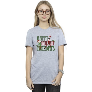 textil Mujer Camisetas manga larga Rick And Morty Happy Human Holidays Gris