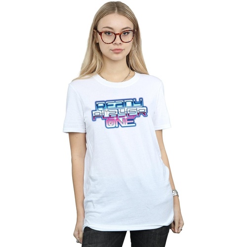 textil Mujer Camisetas manga larga Ready Player One Gradient Logo Blanco