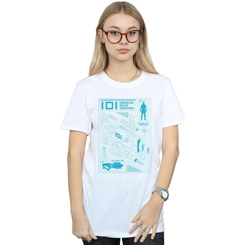 textil Mujer Camisetas manga larga Ready Player One IOI Laser Rifle Blueprint Blanco