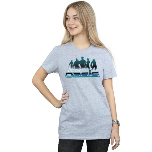 textil Mujer Camisetas manga larga Ready Player One Welcome To The Oasis Gris