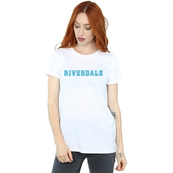textil Mujer Camisetas manga larga Riverdale Neon Logo Blanco