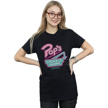 textil Mujer Camisetas manga larga Riverdale Pops Logo Negro