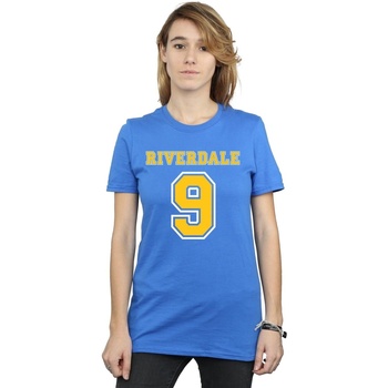 textil Mujer Camisetas manga larga Riverdale Nine Logo Azul