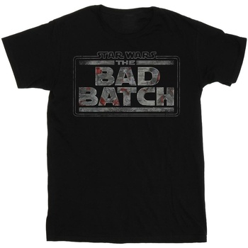 textil Mujer Camisetas manga larga Disney The Bad Batch Texture Logo Negro