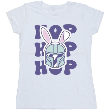 textil Mujer Camisetas manga larga Disney The Mandalorian Hop Into Easter Blanco