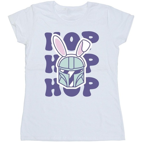textil Mujer Camisetas manga larga Disney The Mandalorian Hop Into Easter Blanco