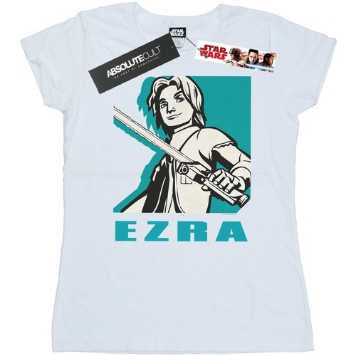 textil Mujer Camisetas manga larga Disney Rebels Ezra Blanco
