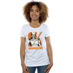 textil Mujer Camisetas manga larga Disney Rebels Inquisitor Blanco