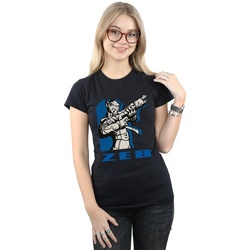 textil Mujer Camisetas manga larga Disney Rebels Zeb Negro