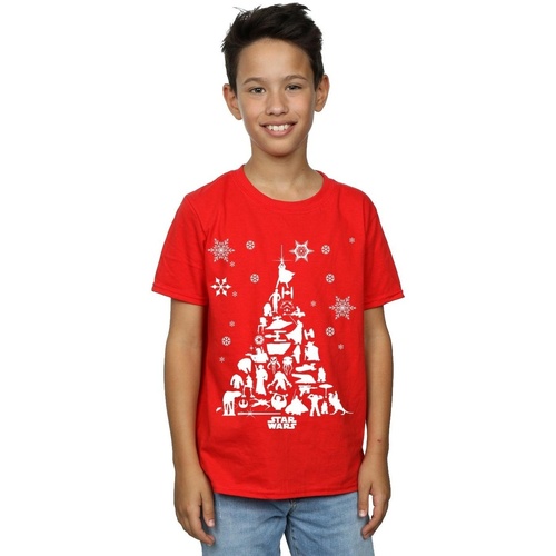 textil Niño Camisetas manga corta Disney Christmas Tree Rojo