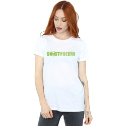 textil Mujer Camisetas manga larga Supernatural Ghostfacers Logo Blanco