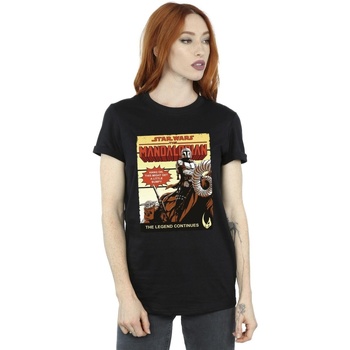 textil Mujer Camisetas manga larga Star Wars The Mandalorian Bumpy Ride Negro