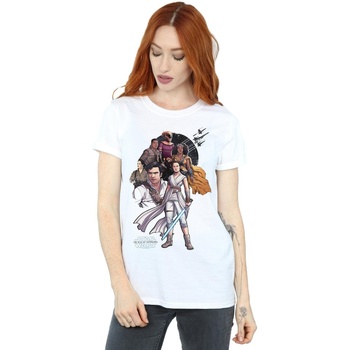 textil Mujer Camisetas manga larga Star Wars The Rise Of Skywalker Resistance Illustration Blanco
