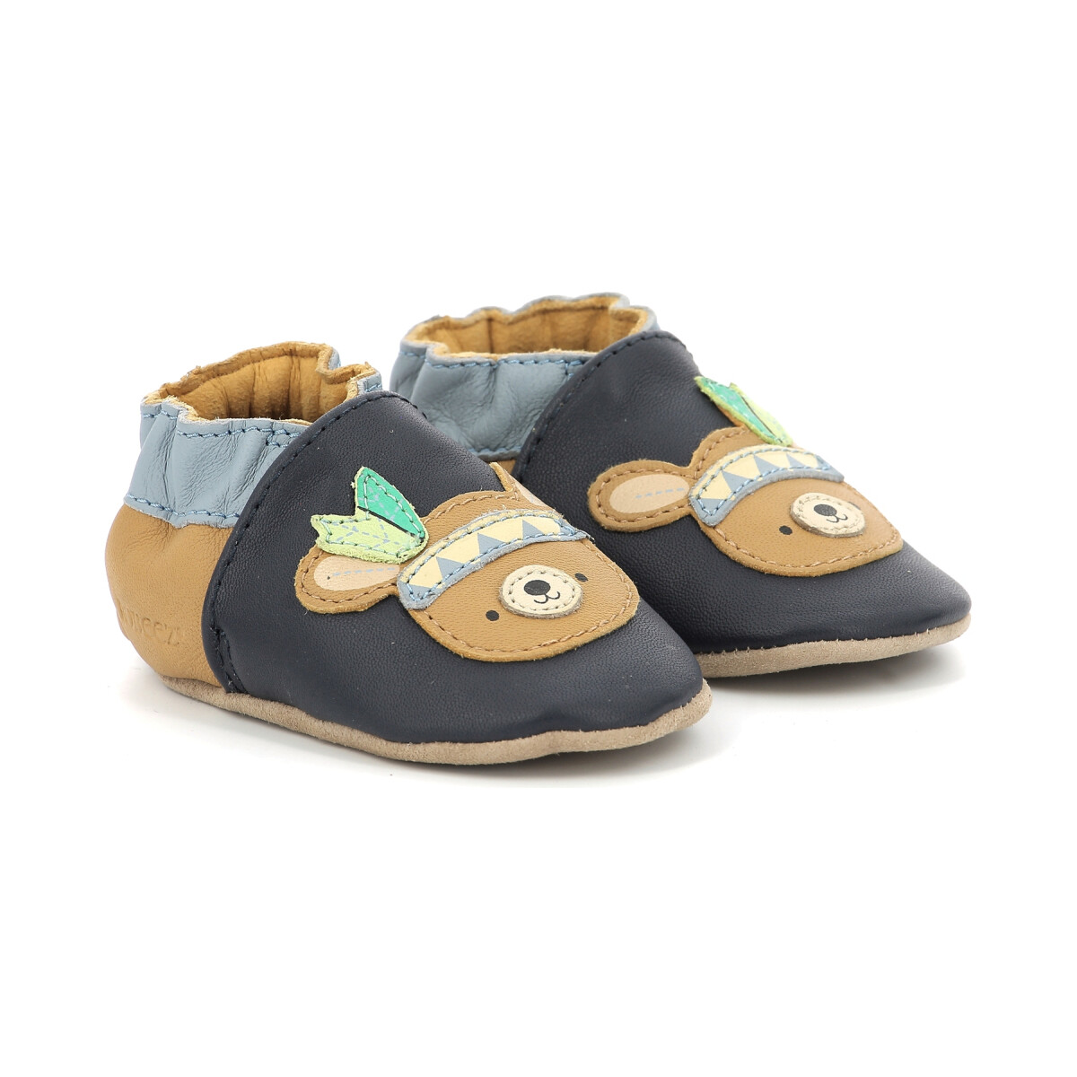 Zapatos Niño Pantuflas para bebé Robeez Forest Game Azul