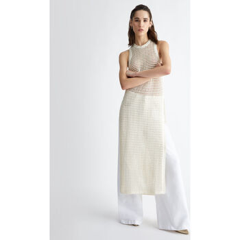 textil Mujer Vestidos Liu Jo Vestido de punto de crochet Blanco