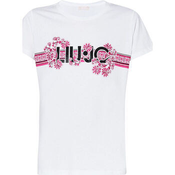 textil Mujer Tops y Camisetas Liu Jo Camiseta con estampado floral y strass Rosa