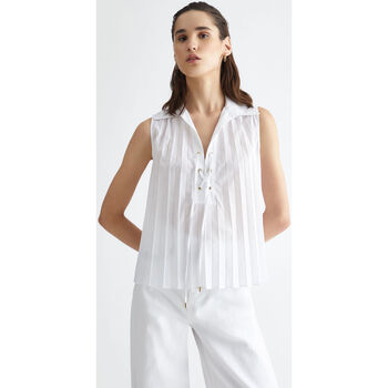 textil Mujer Tops / Blusas Liu Jo Top plisado Blanco