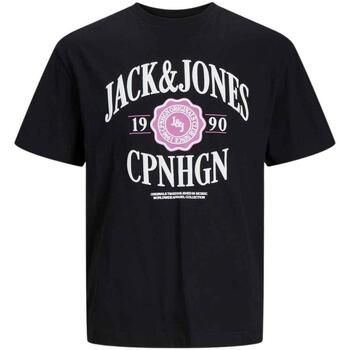 textil Hombre Camisetas manga corta Jack & Jones JORLUCCA BRANDING TEE SS CREW Blanco