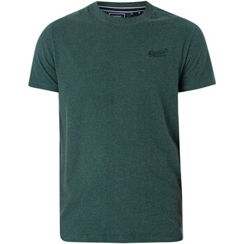 textil Hombre Camisetas manga corta Superdry Camiseta Bordada Con Logo Vintage Verde