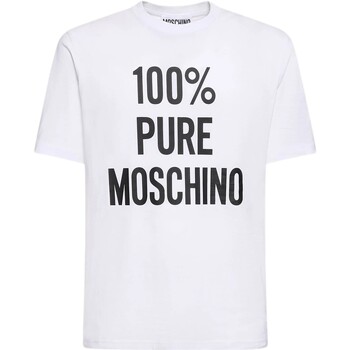 textil Hombre Camisas manga larga Moschino - Camiseta 100% Pure Blanco