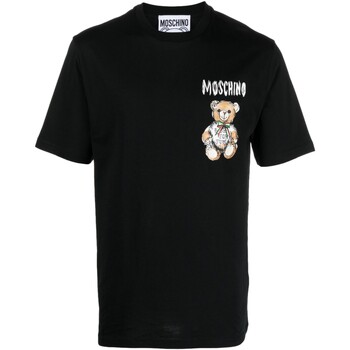 textil Hombre Camisas manga larga Moschino - Camiseta Teddy Bear Small con Lazo Negro
