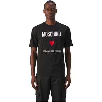 textil Hombre Camisas manga larga Moschino - Camiseta Logo con Corazn Bordado Negro
